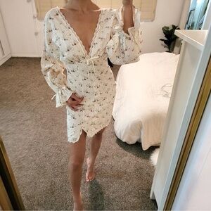 ASOS Deep V Floral Dress